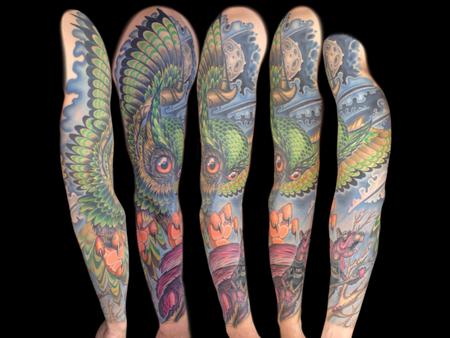 Tattoos - Owl Sleeve - 140732